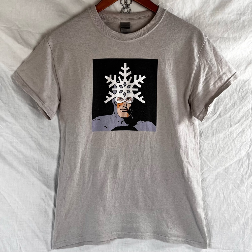 Captain Snowflake Combat Skier Montana Independent Underground Zine Cult Hero T - Picture 9 of 12